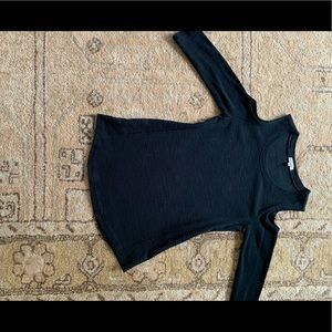 Black cold shoulder top